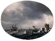 Simon de Vlieger, Stormy Sea